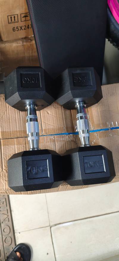 10kg hex dumbbells