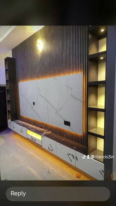 🔥 LUXURY TV WALL PANEL WITH LED LIGHTS 🔥 Make your living room look like a 5-star hotel!