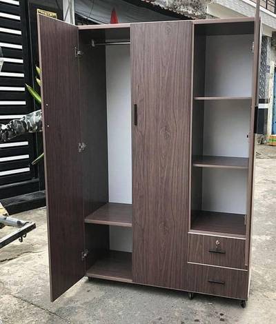 🔥 3-DOOR LUXURY WARDROBE WITH DRAWERS 🔥 Organize your room in style!
